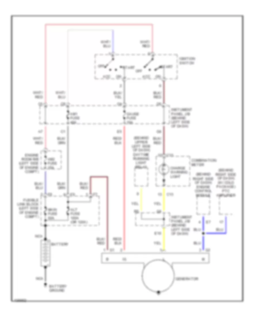 Charging Wiring Diagram for Toyota ECHO 2000