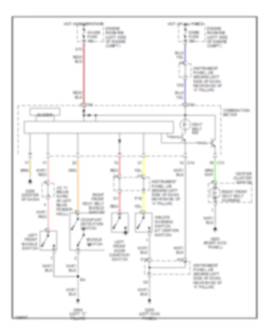 Warning System Wiring Diagrams for Toyota ECHO 2000