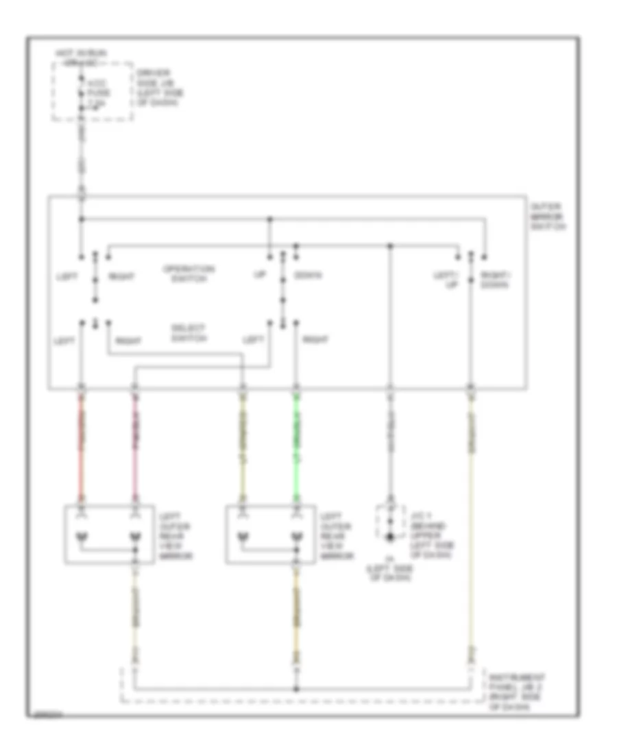 Power Mirror Wiring Diagram for Toyota Tacoma PreRunner 2005