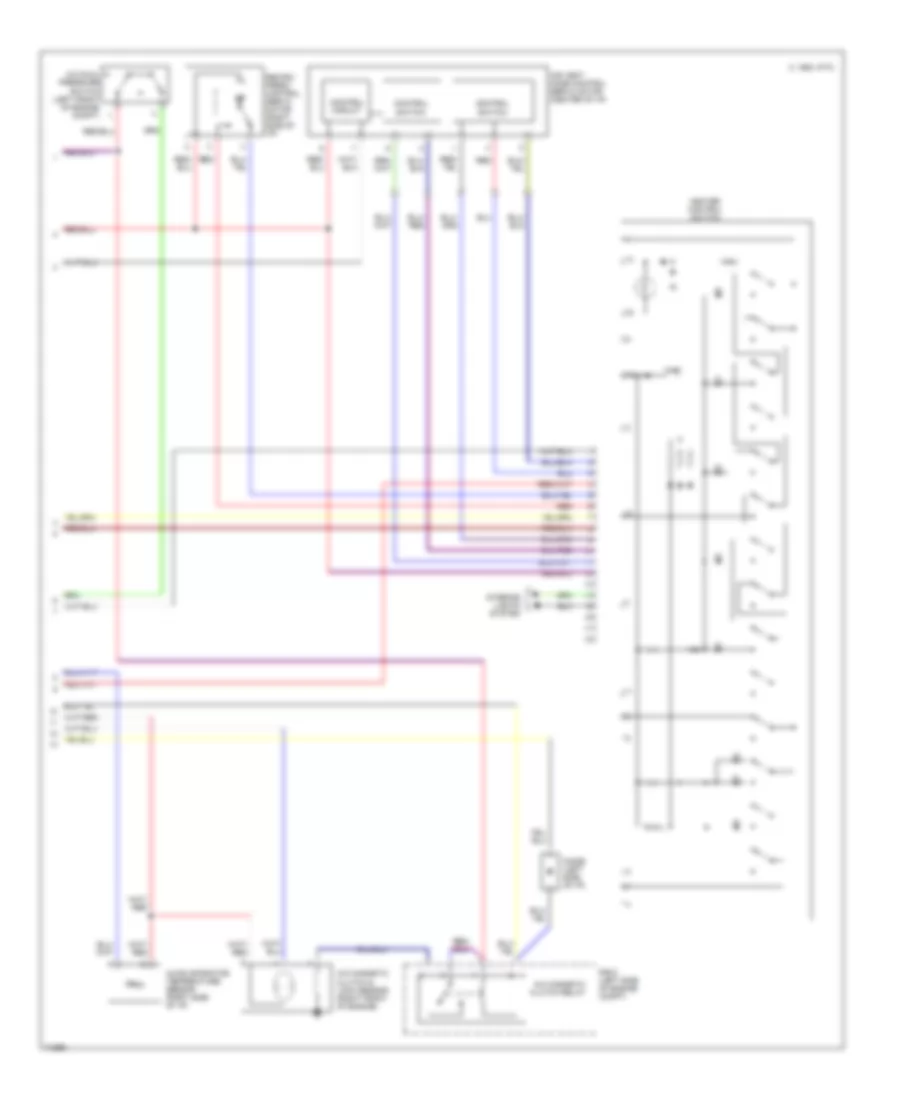 3.0L, AC Wiring Diagram, Push Control Type (2 of 2) for Toyota Camry LE 1995
