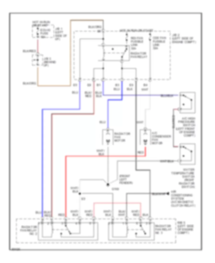 2 2L Cooling Fan Wiring Diagram for Toyota Camry LE 1995