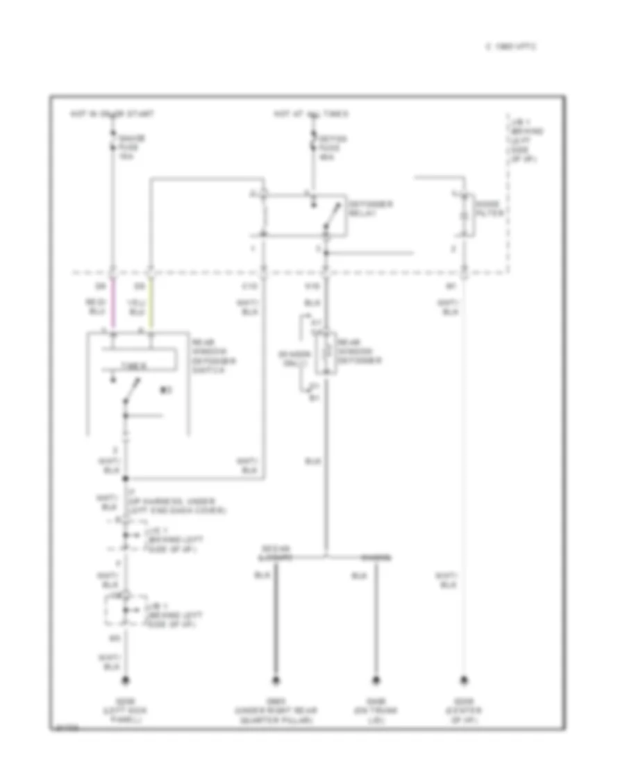 Defogger Wiring Diagram for Toyota Camry LE 1995