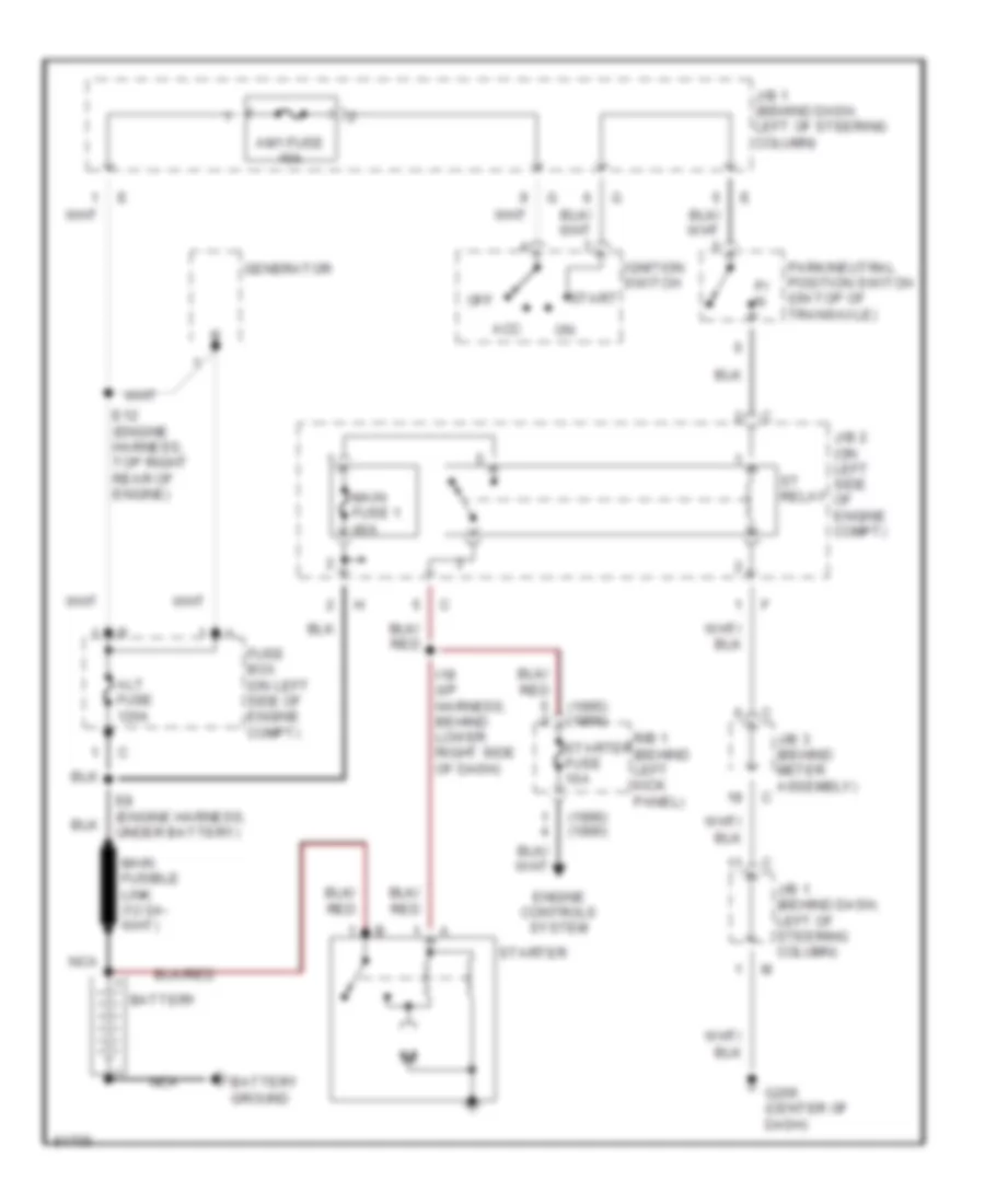 3 0L Starting Wiring Diagram for Toyota Camry LE 1995