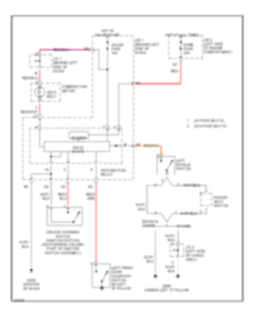 Warning System Wiring Diagrams for Toyota Camry LE 1995