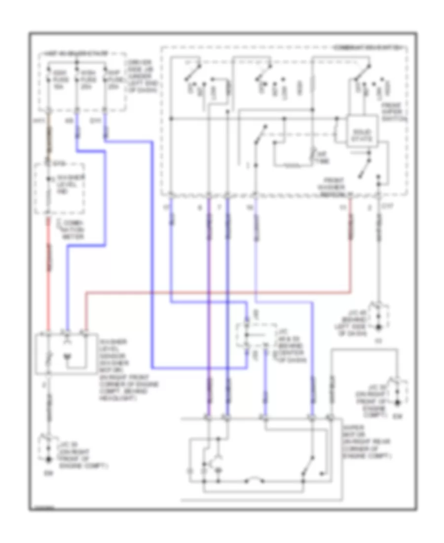 Interval WiperWasher Wiring Diagram, Double Cab for Toyota Tundra 2006