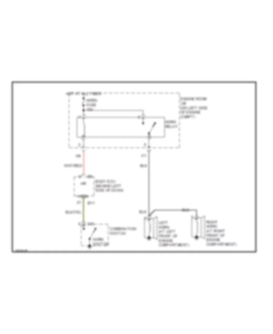 Horn Wiring Diagram, Double Cab for Toyota Tundra 2006