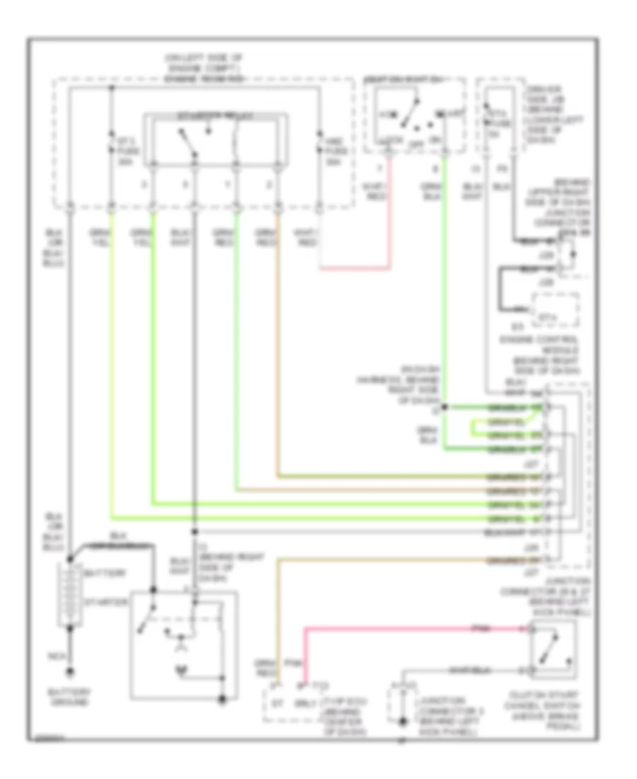 Starting Wiring Diagram, AccessStandard Cab with MT for Toyota Tundra 2006