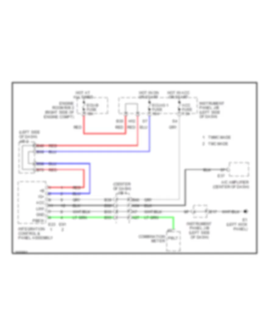 Clock Wiring Diagram, with Auto AC for Toyota RAV4 Limited 2012