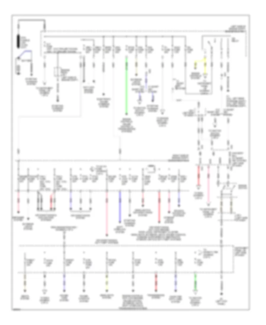 Power Distribution Wiring Diagram, Except EV (1 of 3) for Toyota RAV4 Limited 2012