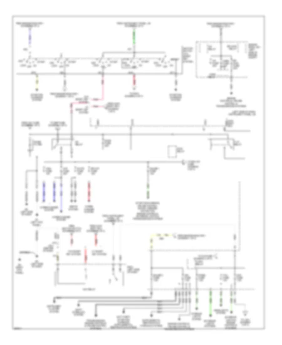 Power Distribution Wiring Diagram, Except EV (2 of 3) for Toyota RAV4 Limited 2012