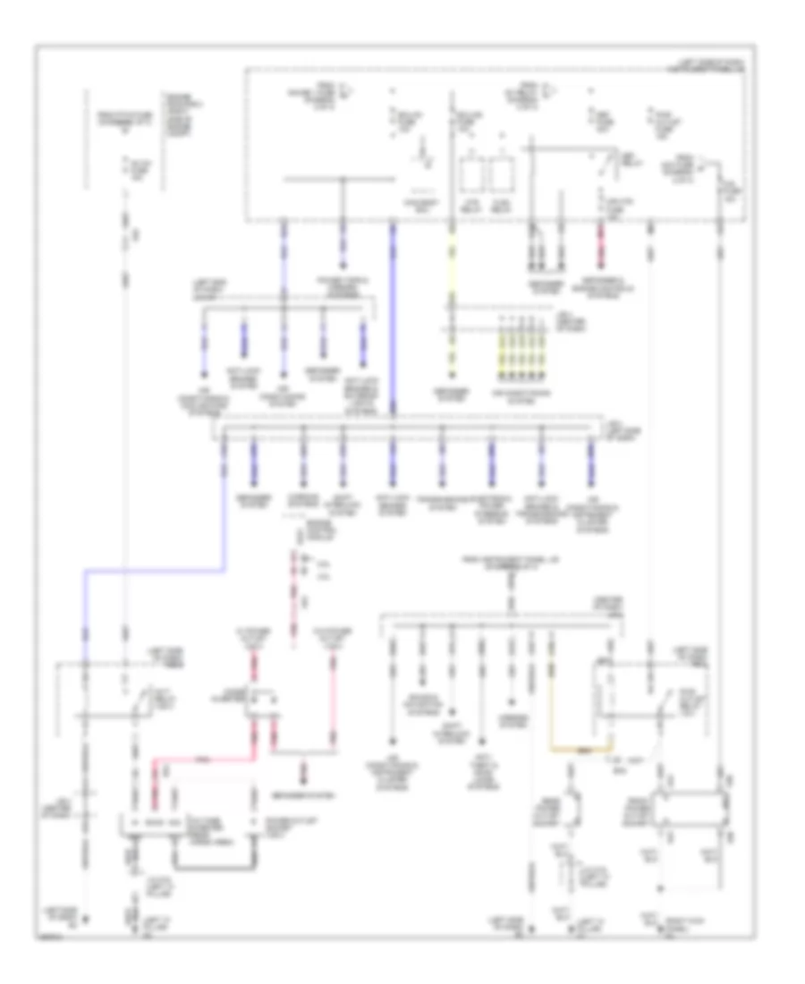 Power Distribution Wiring Diagram, Except EV (3 of 3) for Toyota RAV4 Limited 2012