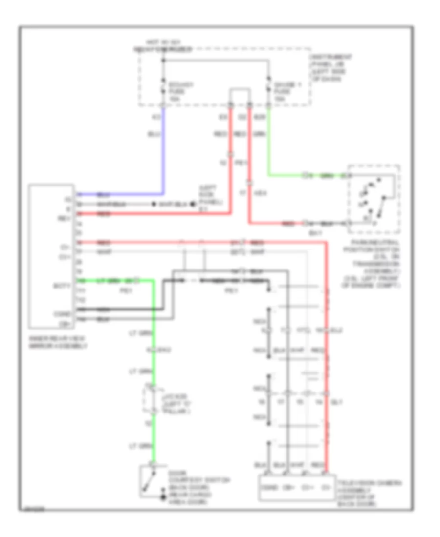 Electrochromic Mirror Wiring Diagram, Except EV for Toyota RAV4 Limited 2012