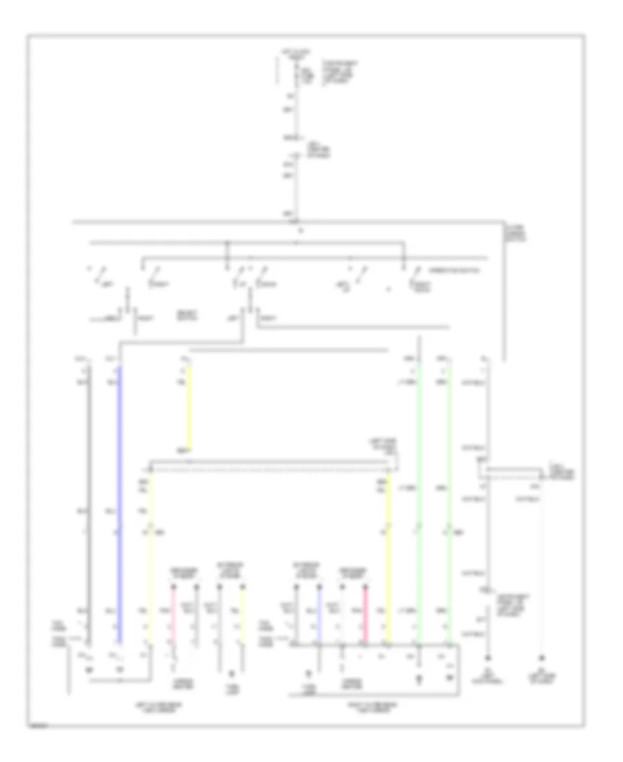 Power Mirrors Wiring Diagram, Except EV for Toyota RAV4 Limited 2012