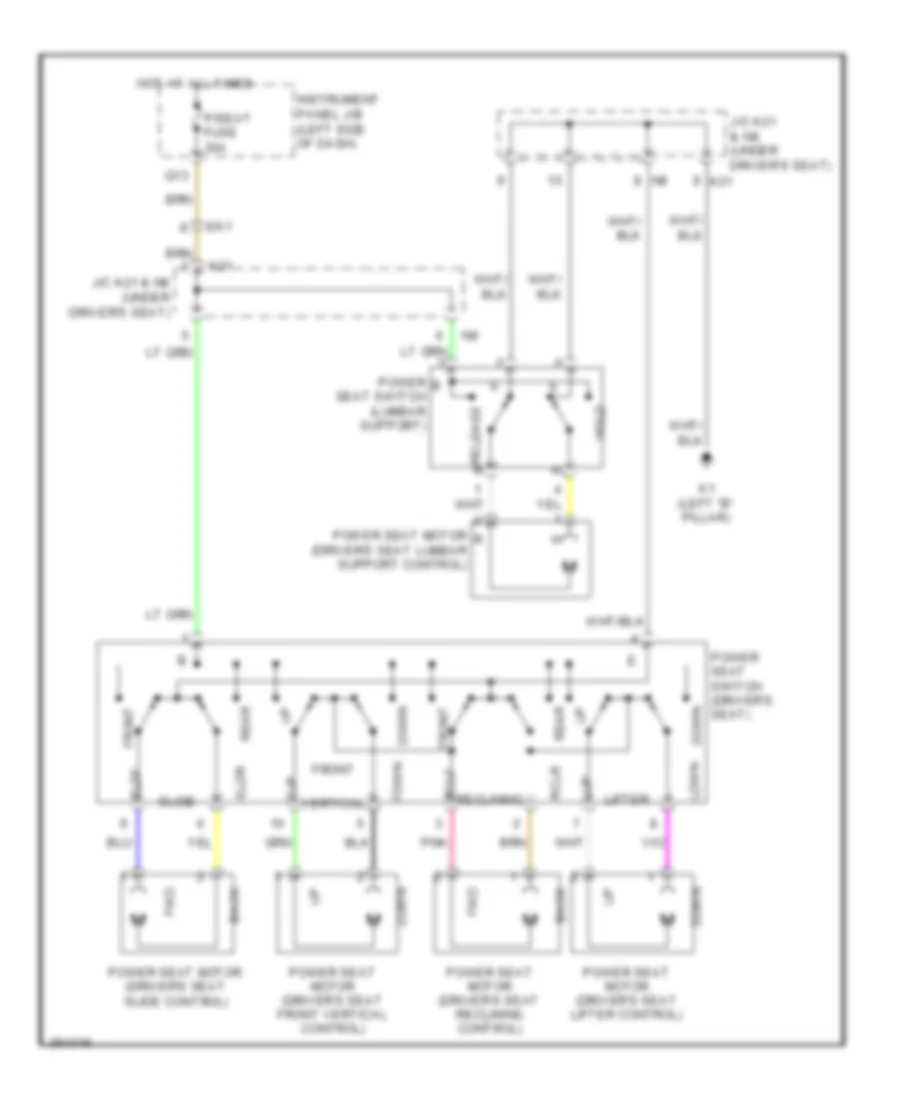 Power Seats Wiring Diagram for Toyota RAV4 Limited 2012