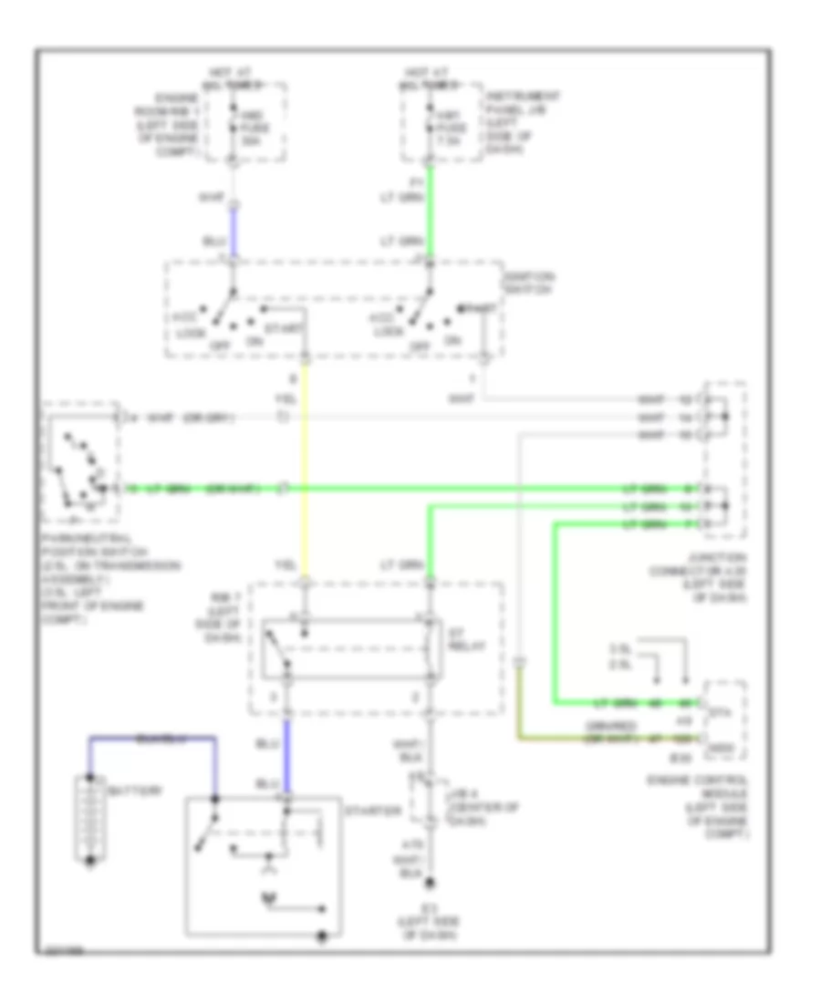 Starting Wiring Diagram without Smart Key System for Toyota RAV4 Sport 2010