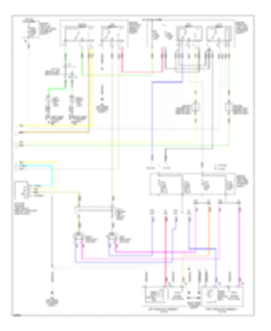 Headlamps  Fog Lamps Wiring Diagram with DRL 2 of 2 for Toyota Prius 2009