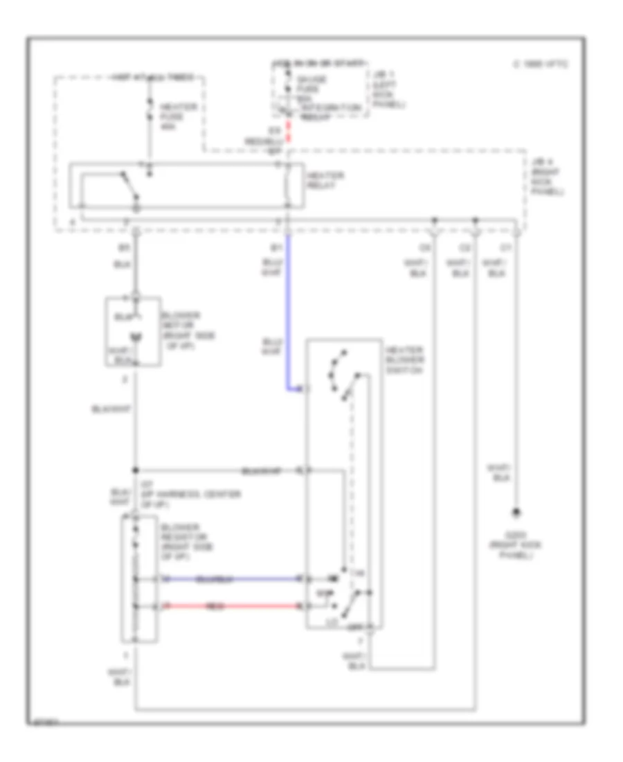 Heater Wiring Diagram for Toyota Corolla 1997