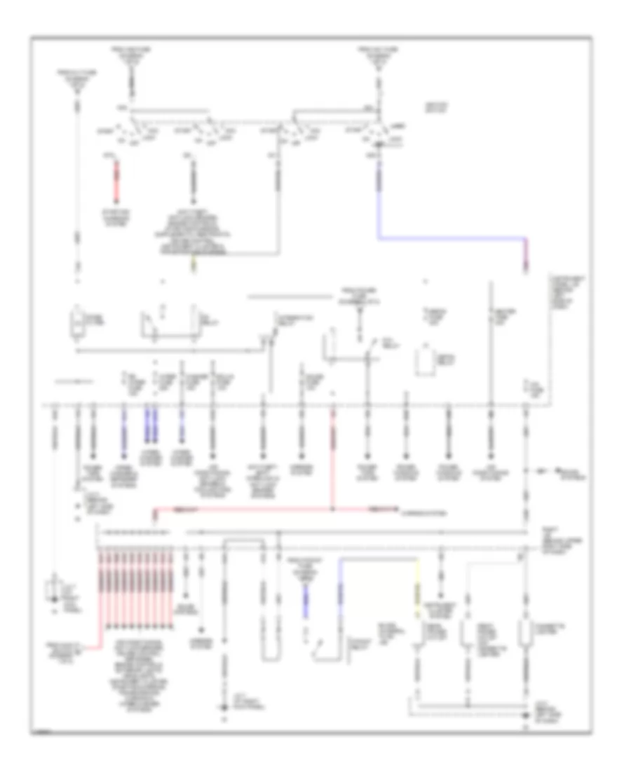 Power Distribution Wiring Diagram (2 of 2) for Toyota Matrix XR 2008