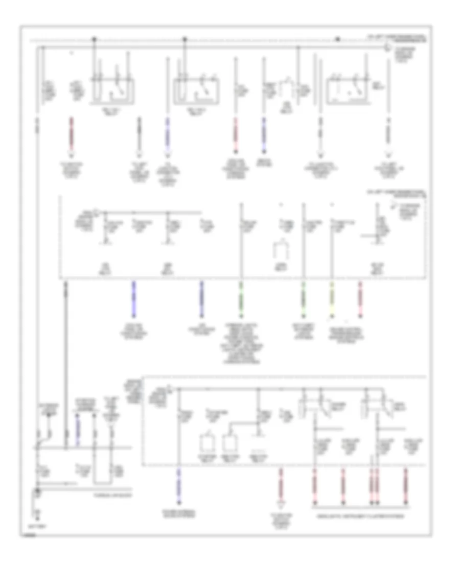 Power Distribution Wiring Diagram 1 of 2 for Toyota Land Cruiser 2000