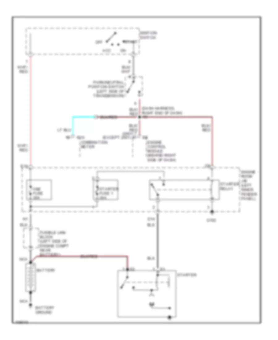 Starting Wiring Diagram for Toyota Land Cruiser 2000