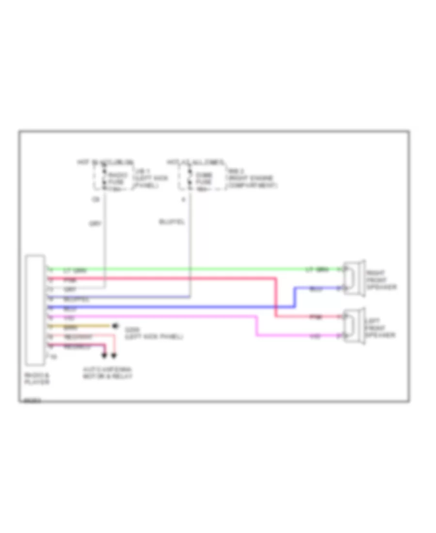 Radio Wiring Diagrams for Toyota Pickup DX 1993