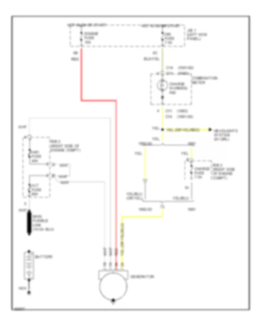 Charging Wiring Diagram for Toyota Pickup DX 1993