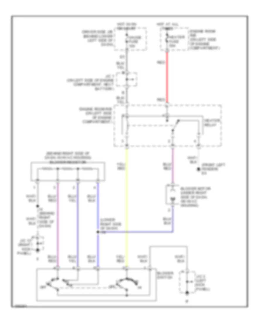 Heater Wiring Diagram for Toyota Tundra Limited 2002
