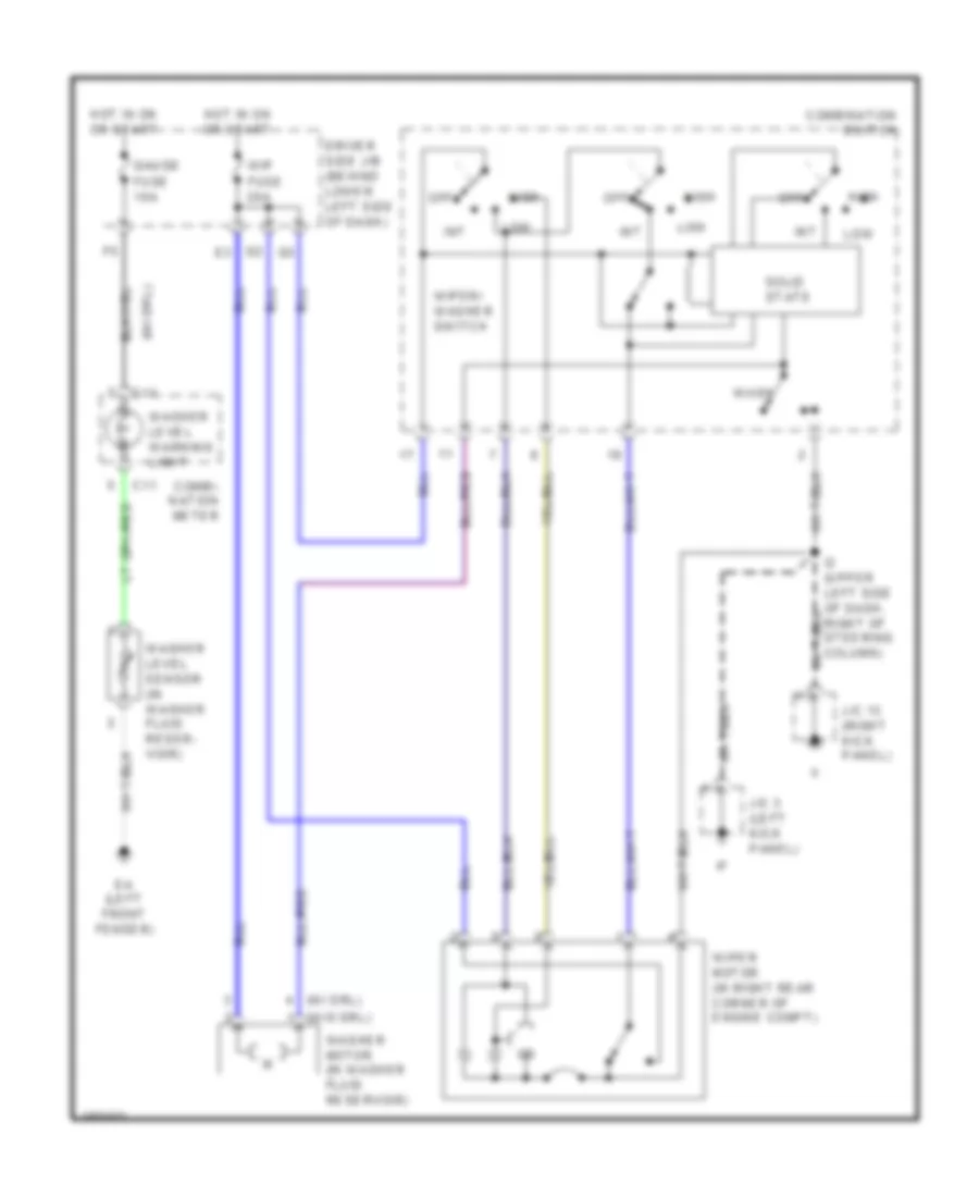 Interval WiperWasher Wiring Diagram for Toyota Tundra Limited 2002