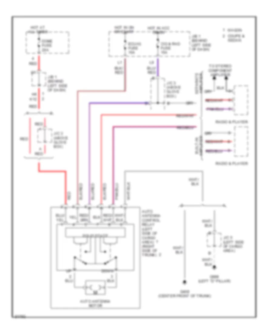 Power Antenna Wiring Diagram for Toyota Camry SE 1995