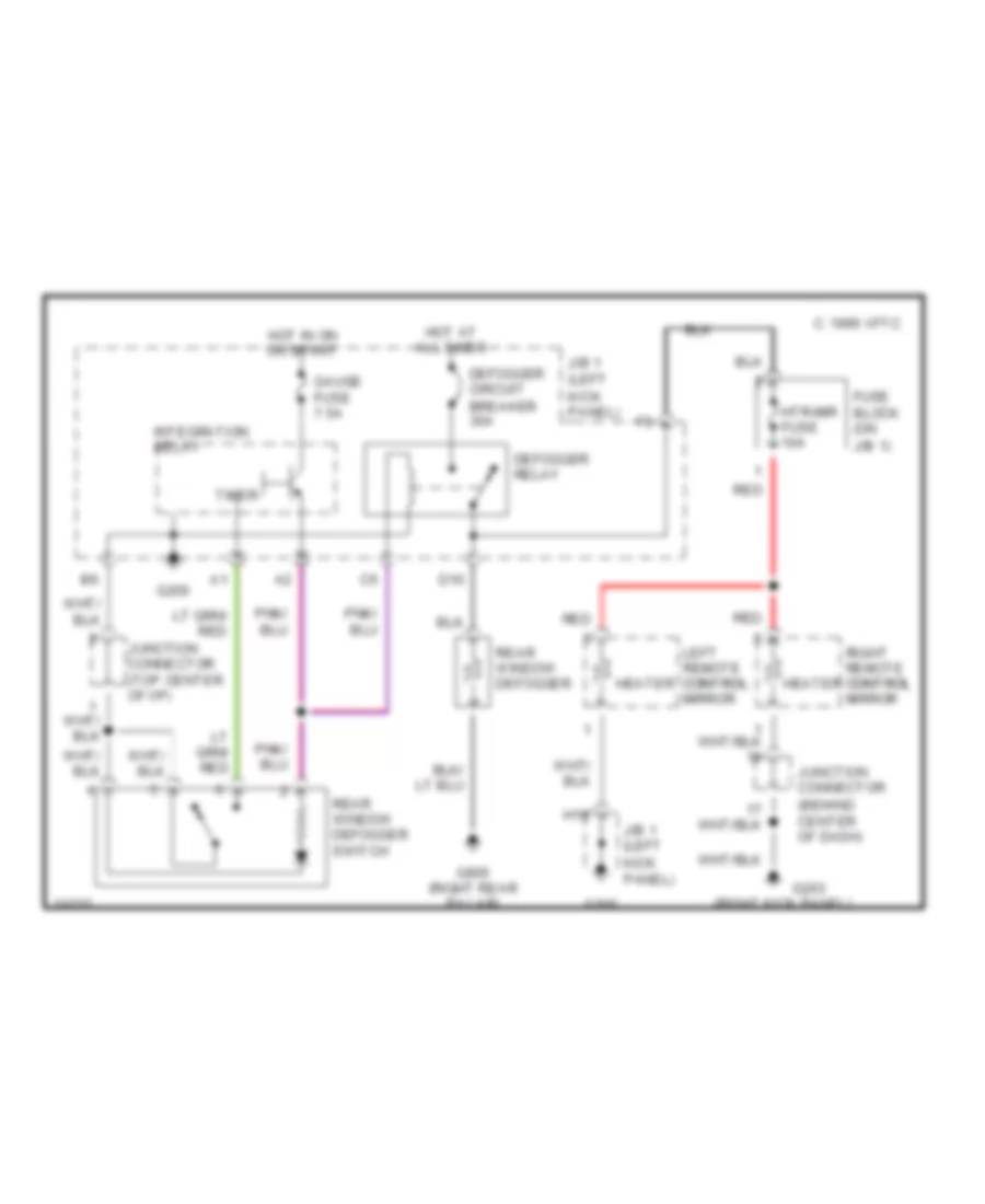 Defogger Wiring Diagram for Toyota Cressida 1990