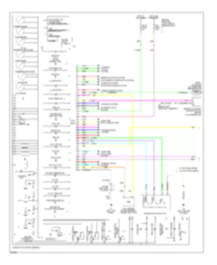 Instrument Cluster Wiring Diagram 1 of 2 for Toyota Sequoia Limited 2010