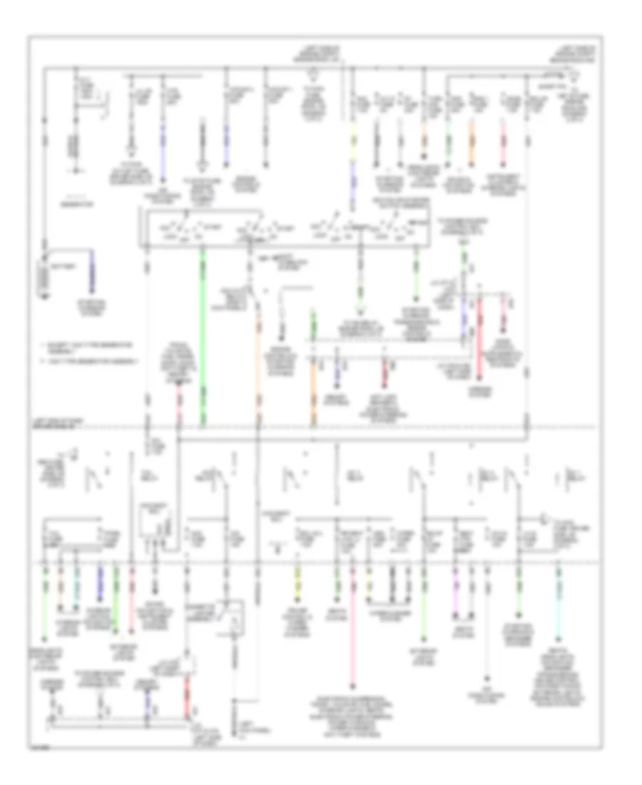 Power Distribution Wiring Diagram 1 of 3 for Toyota Sequoia Limited 2010