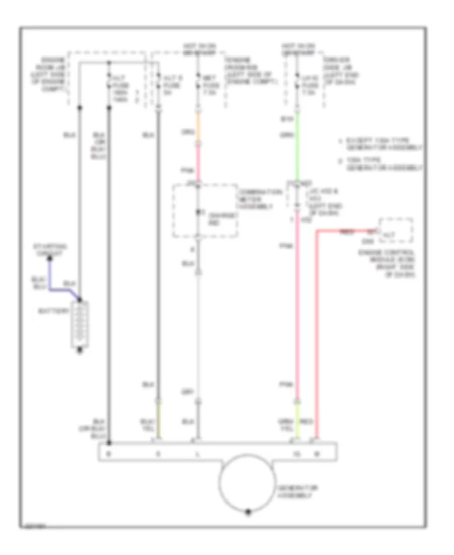 Charging Wiring Diagram for Toyota Sequoia Limited 2010