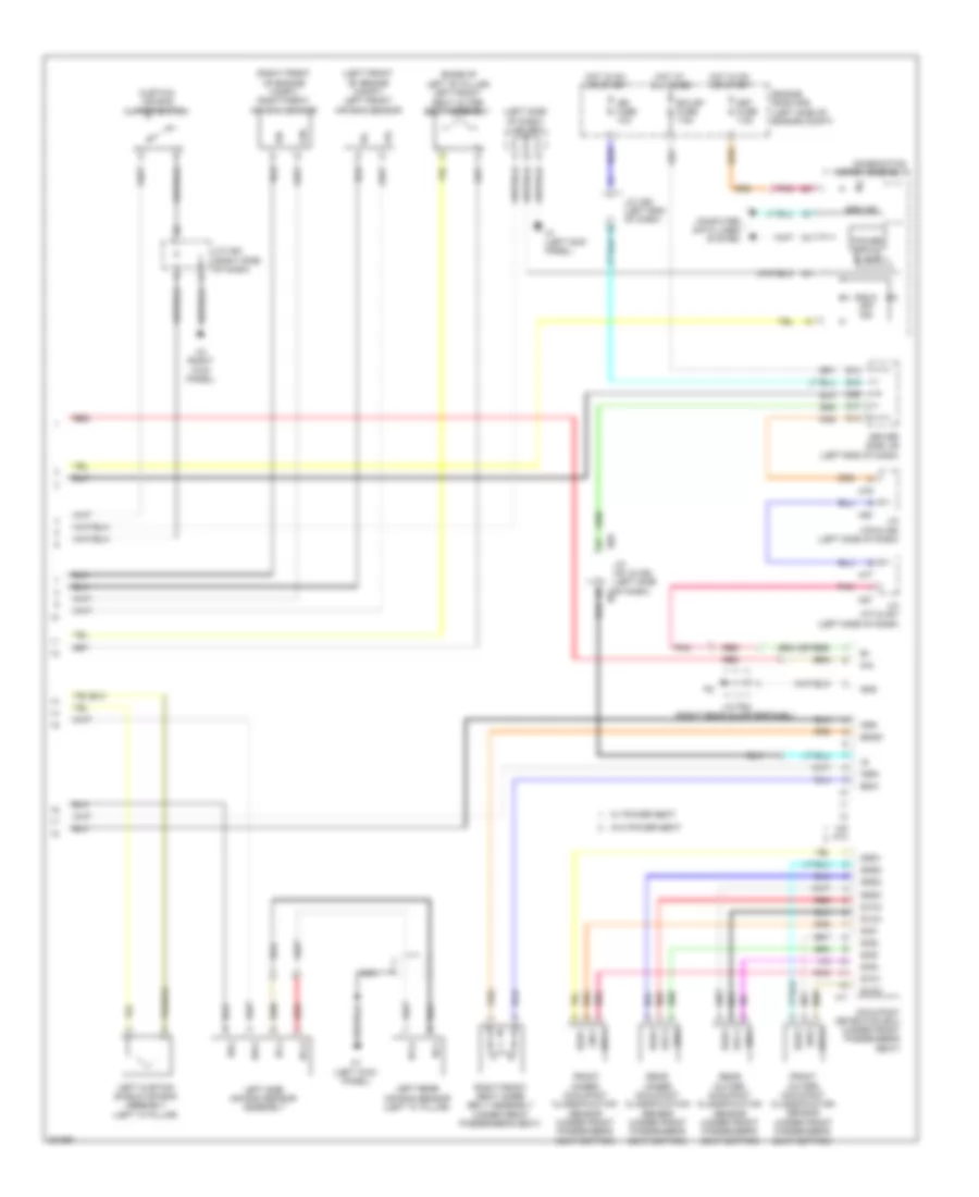 Supplemental Restraints Wiring Diagram 2 of 2 for Toyota Sequoia Limited 2010