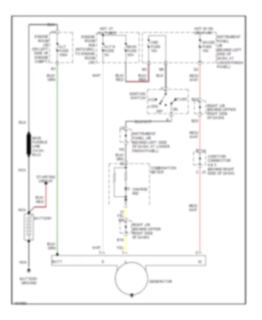 Charging Wiring Diagram for Toyota Corolla CE 2004