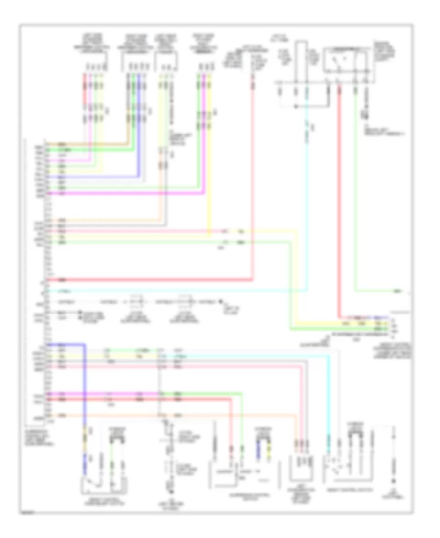 Electronic Suspension Wiring Diagram 1 of 2 for Toyota Sequoia Limited 2012