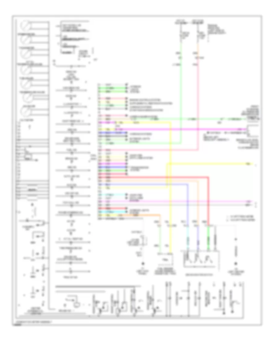 Instrument Cluster Wiring Diagram 1 of 2 for Toyota Sequoia Limited 2012