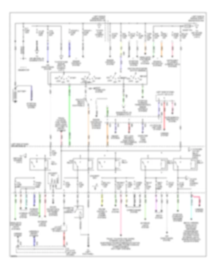 Power Distribution Wiring Diagram 1 of 3 for Toyota Sequoia Limited 2012