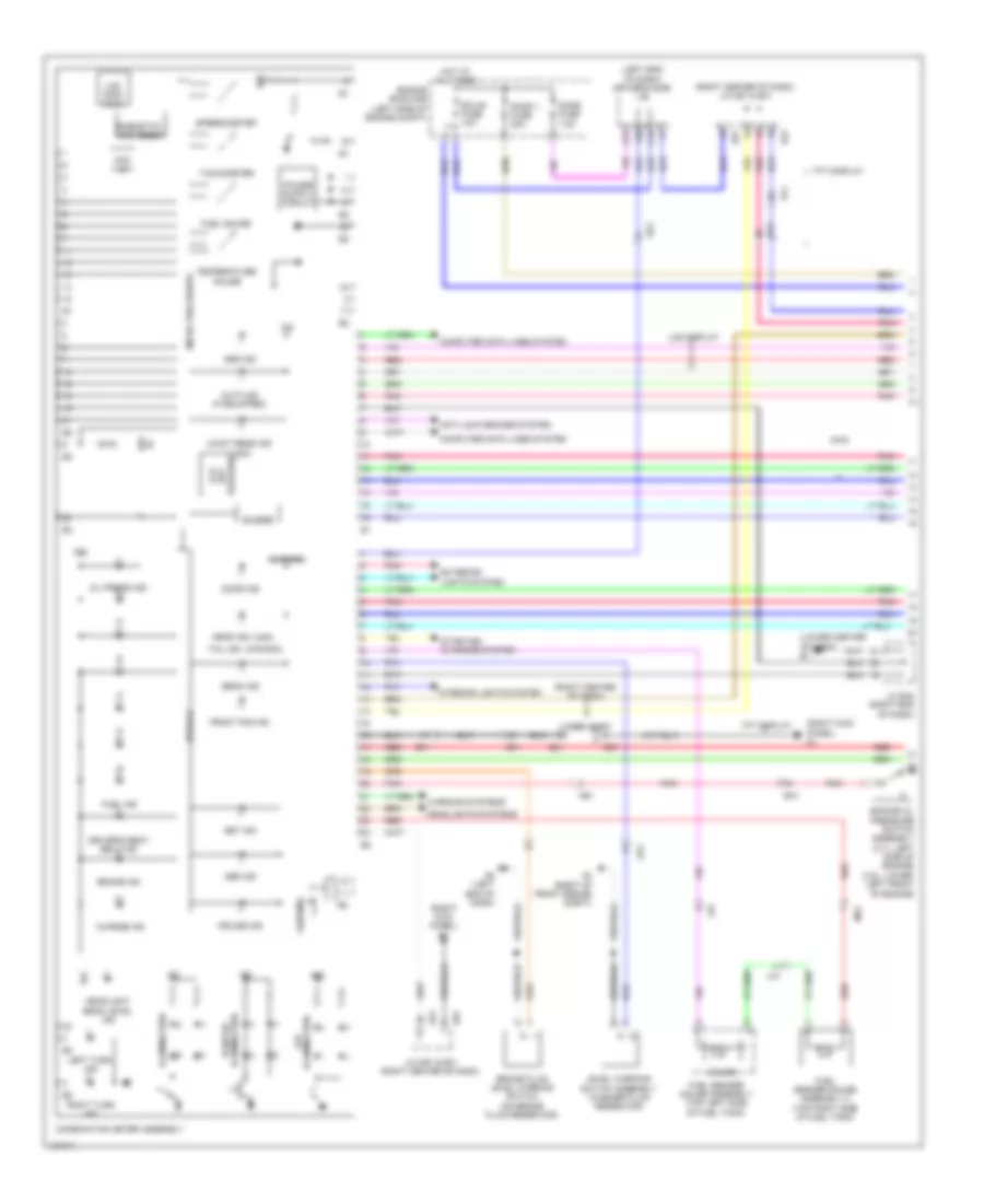 Instrument Cluster Wiring Diagram 1 of 3 for Toyota Venza LE 2014