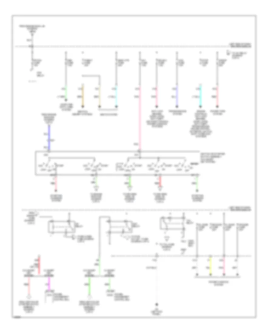Power Distribution Wiring Diagram (3 of 4) for Toyota Venza LE 2014