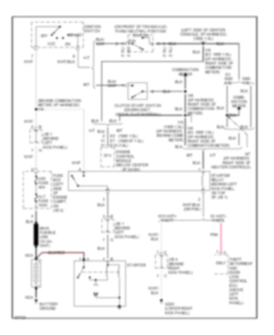 Starting Wiring Diagram for Toyota Corolla CE 1997