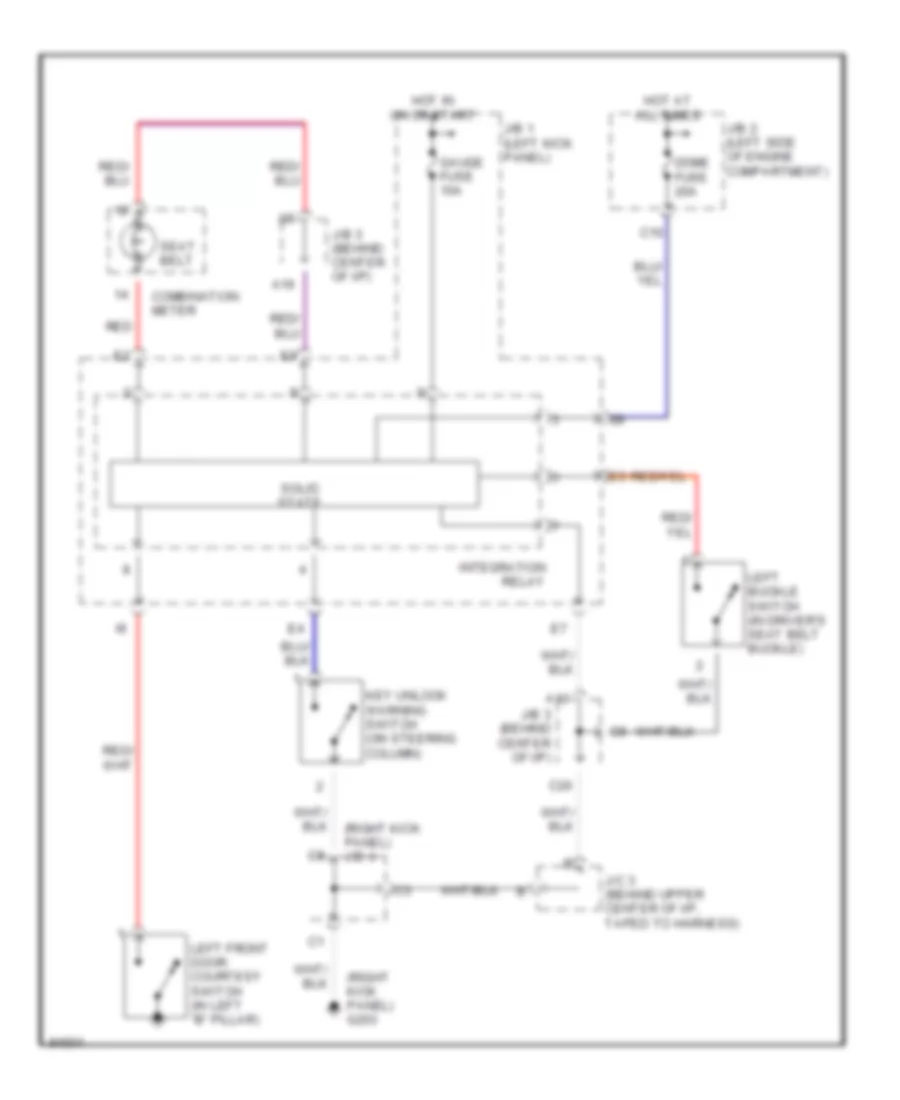 Warning System Wiring Diagrams for Toyota Corolla CE 1997