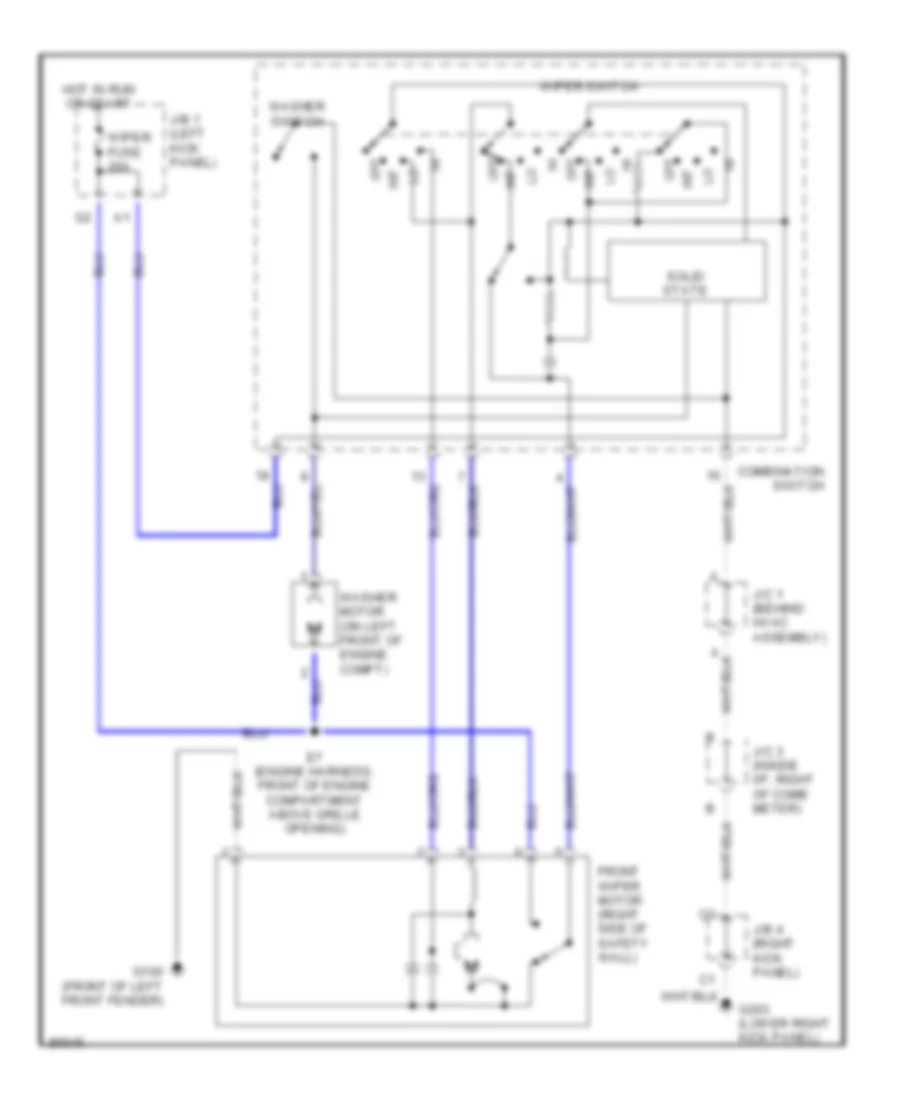 Wiper Washer Wiring Diagram for Toyota Corolla CE 1997