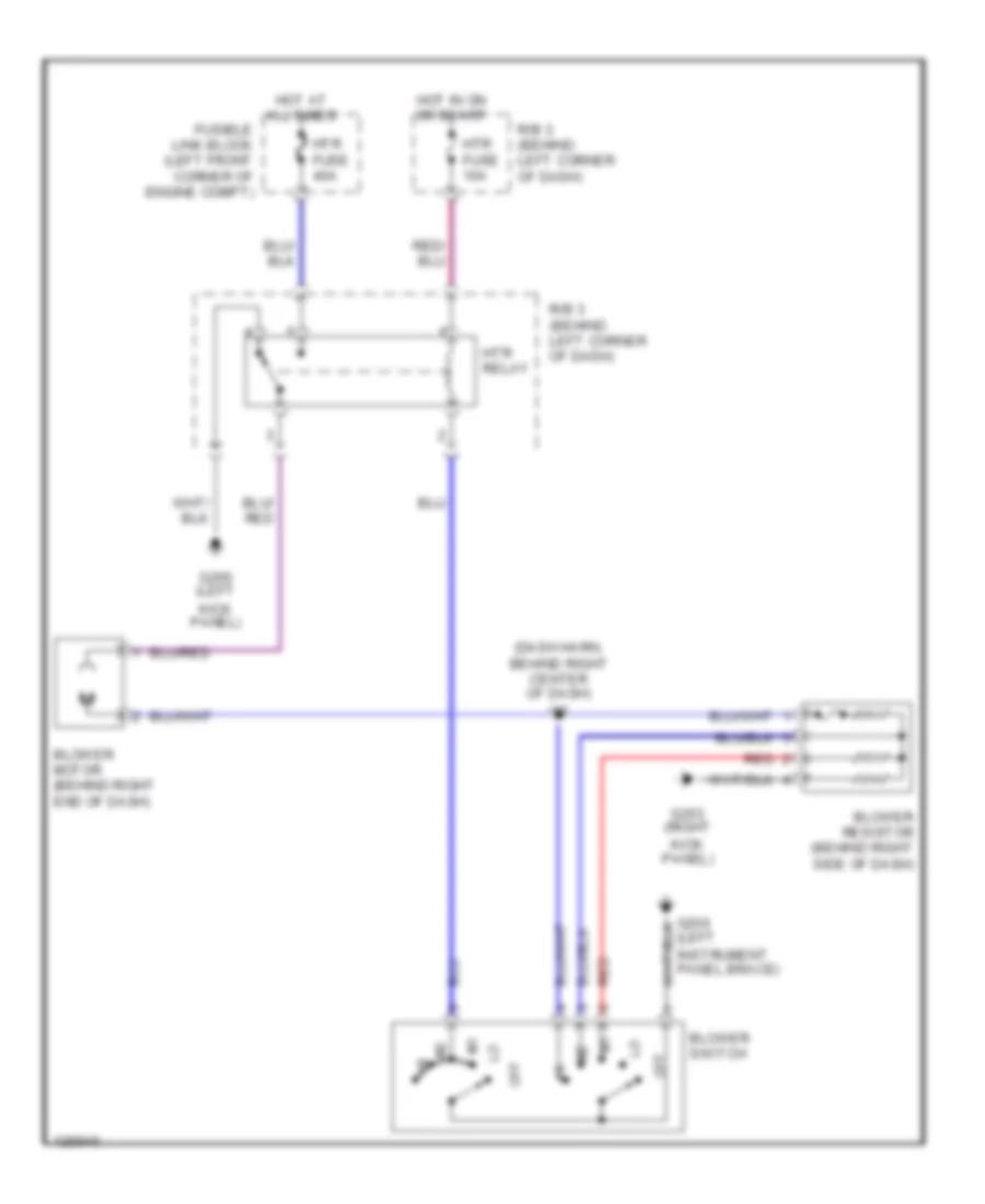 Heater Wiring Diagram for Toyota MR2 2000