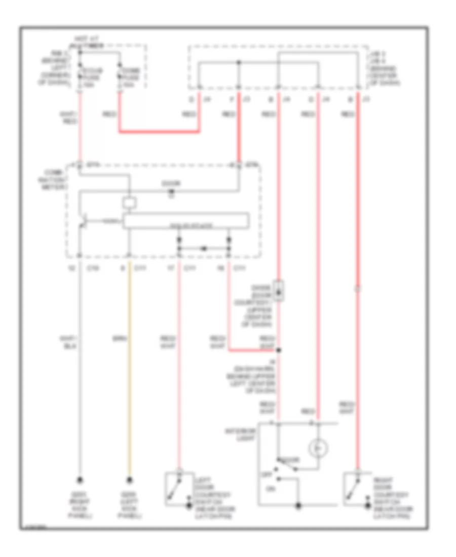Courtesy Lamp Wiring Diagram for Toyota MR2 2000