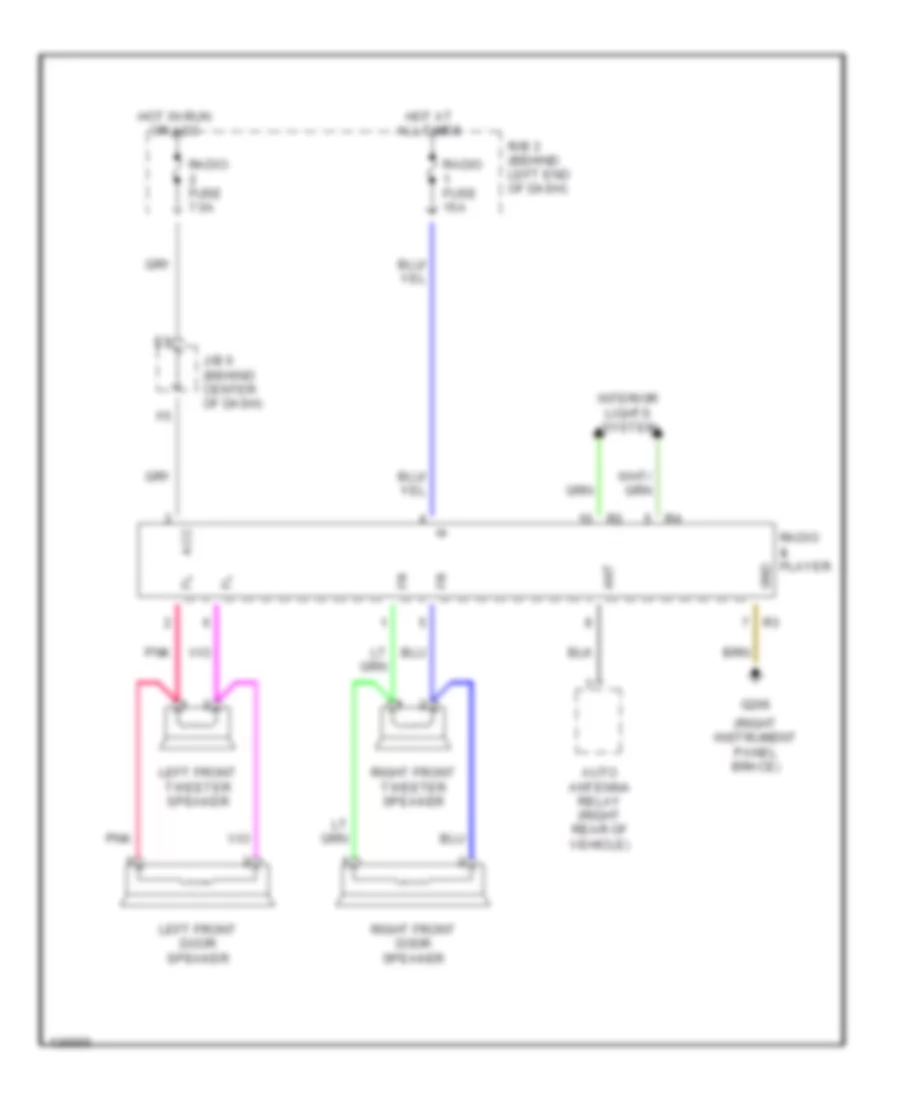 Radio Wiring Diagrams for Toyota MR2 2000