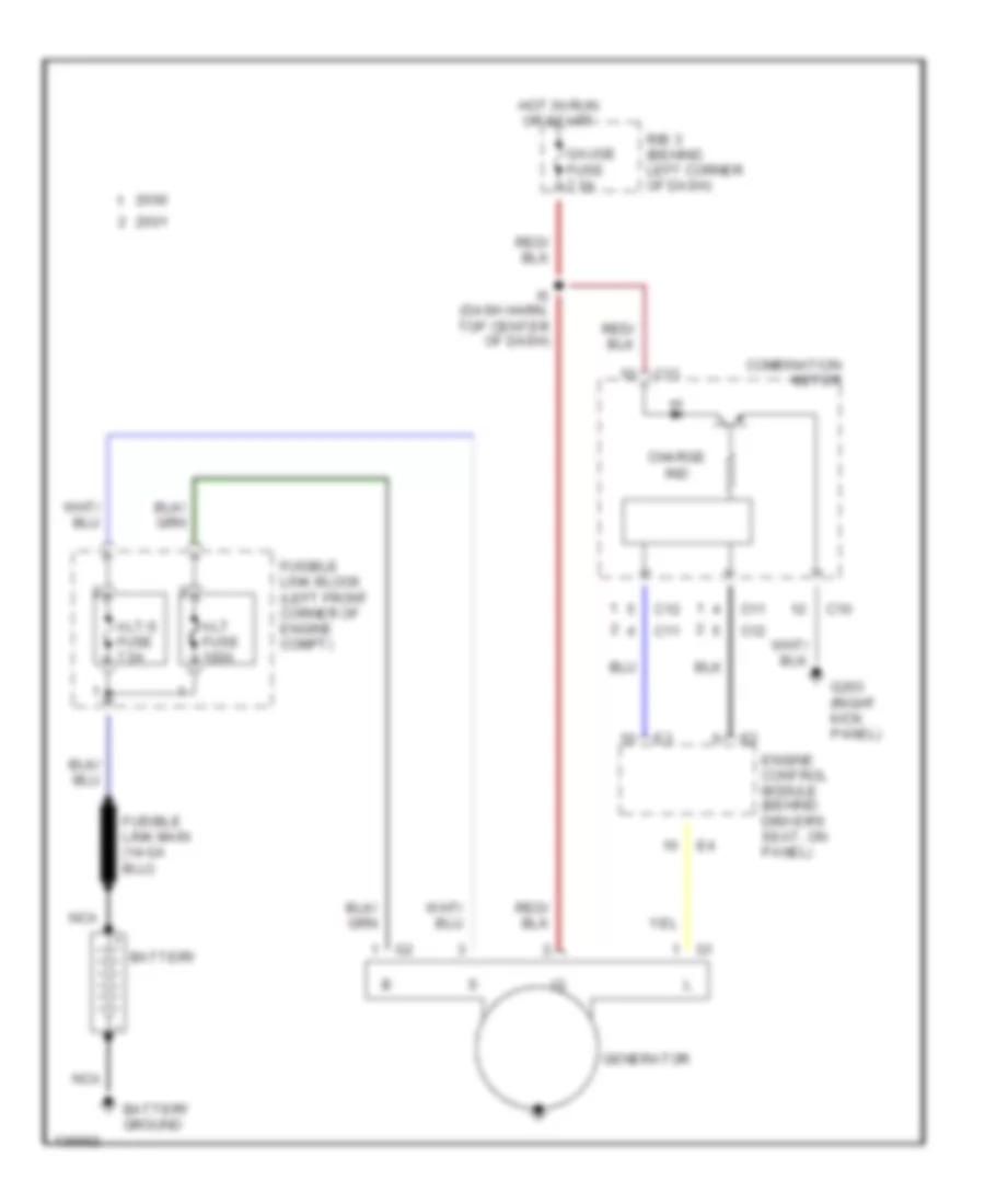 Charging Wiring Diagram for Toyota MR2 2000