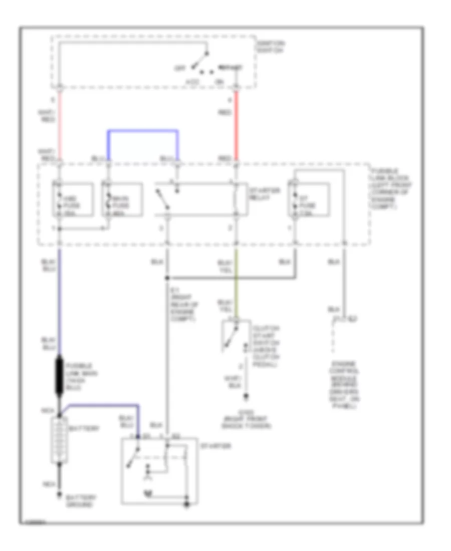 Starting Wiring Diagram for Toyota MR2 2000