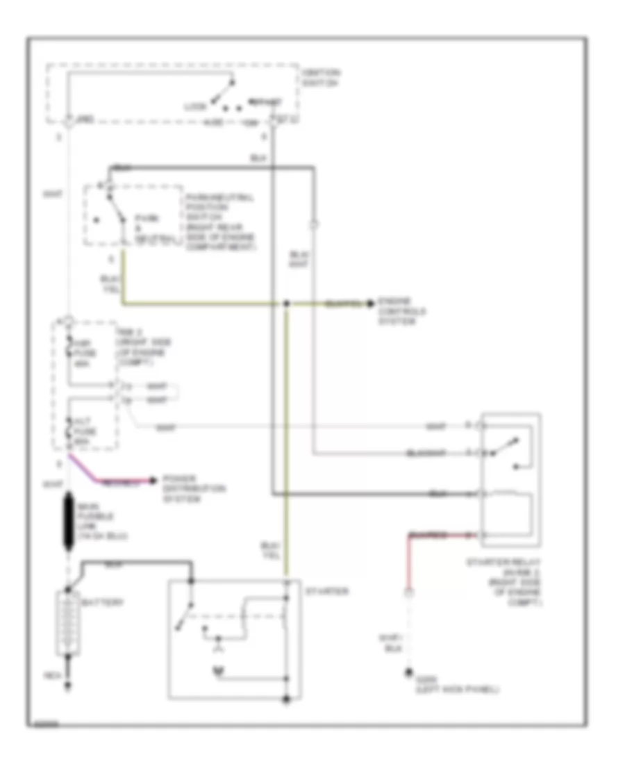 Starting Wiring Diagram A T for Toyota Pickup SR5 1993