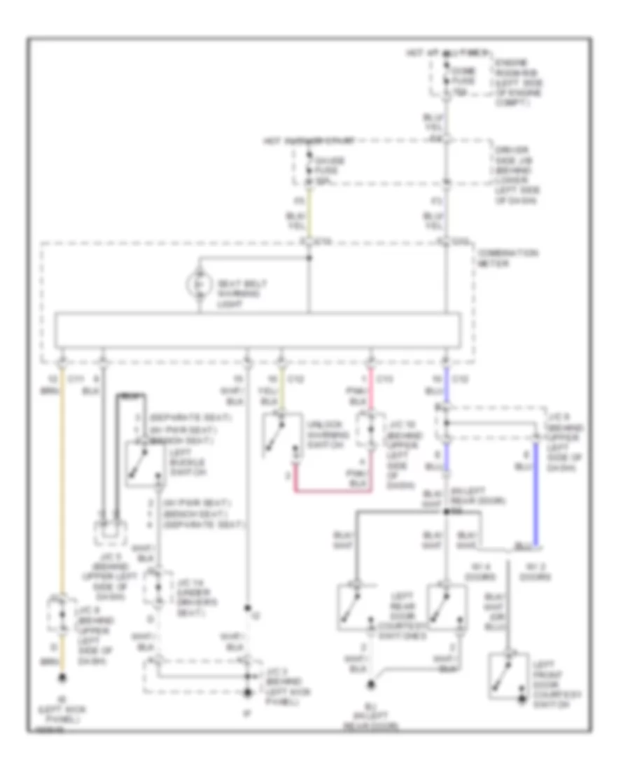 Warning System Wiring Diagrams for Toyota Tundra SR5 2002